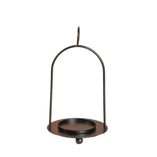 IRON PILLAR CANDLE HOLDER (BLACK) BIU